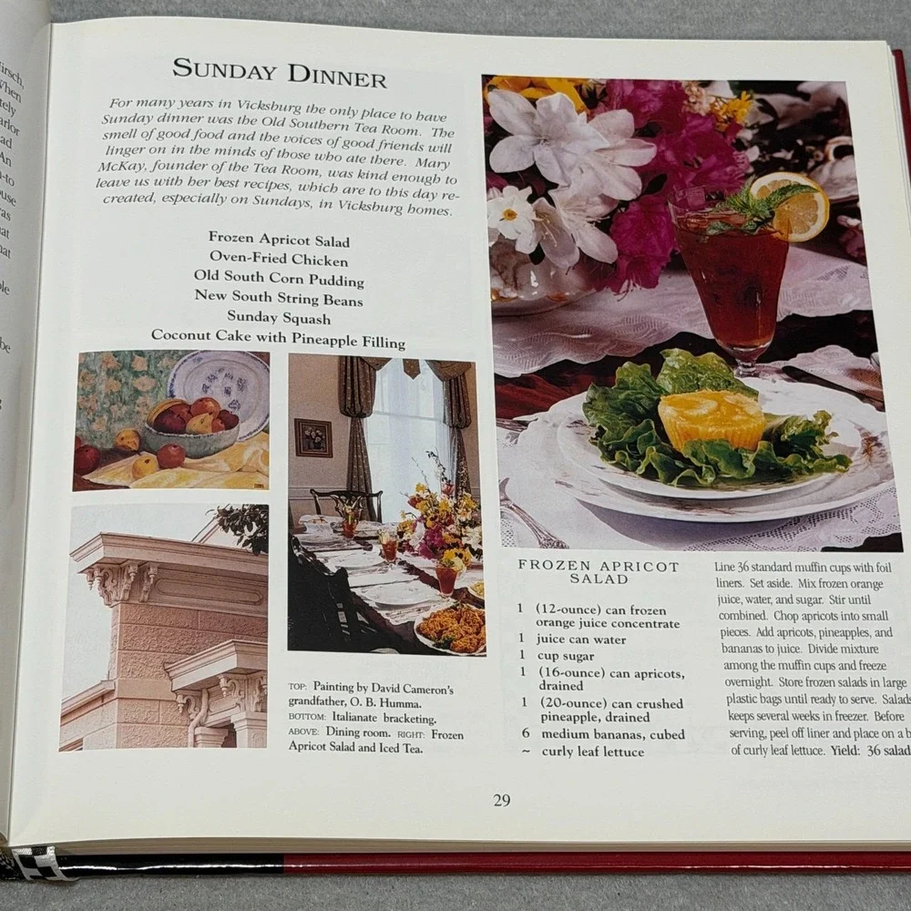 Vintage 1997 Ambrosia Deep South Cookbook Vicksburg Mississippi First Printing